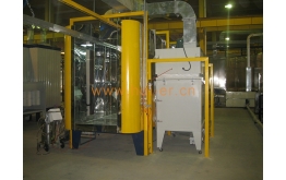 Automatic powder spraying system for stainless steel