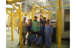 The production line of powder injection for transformer shell in foreign countries