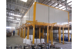 Powder coating production line for transportation water heater