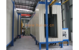 Powder coating production line for lighting equipment