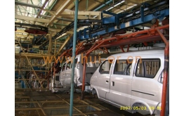 Automobile paint production line